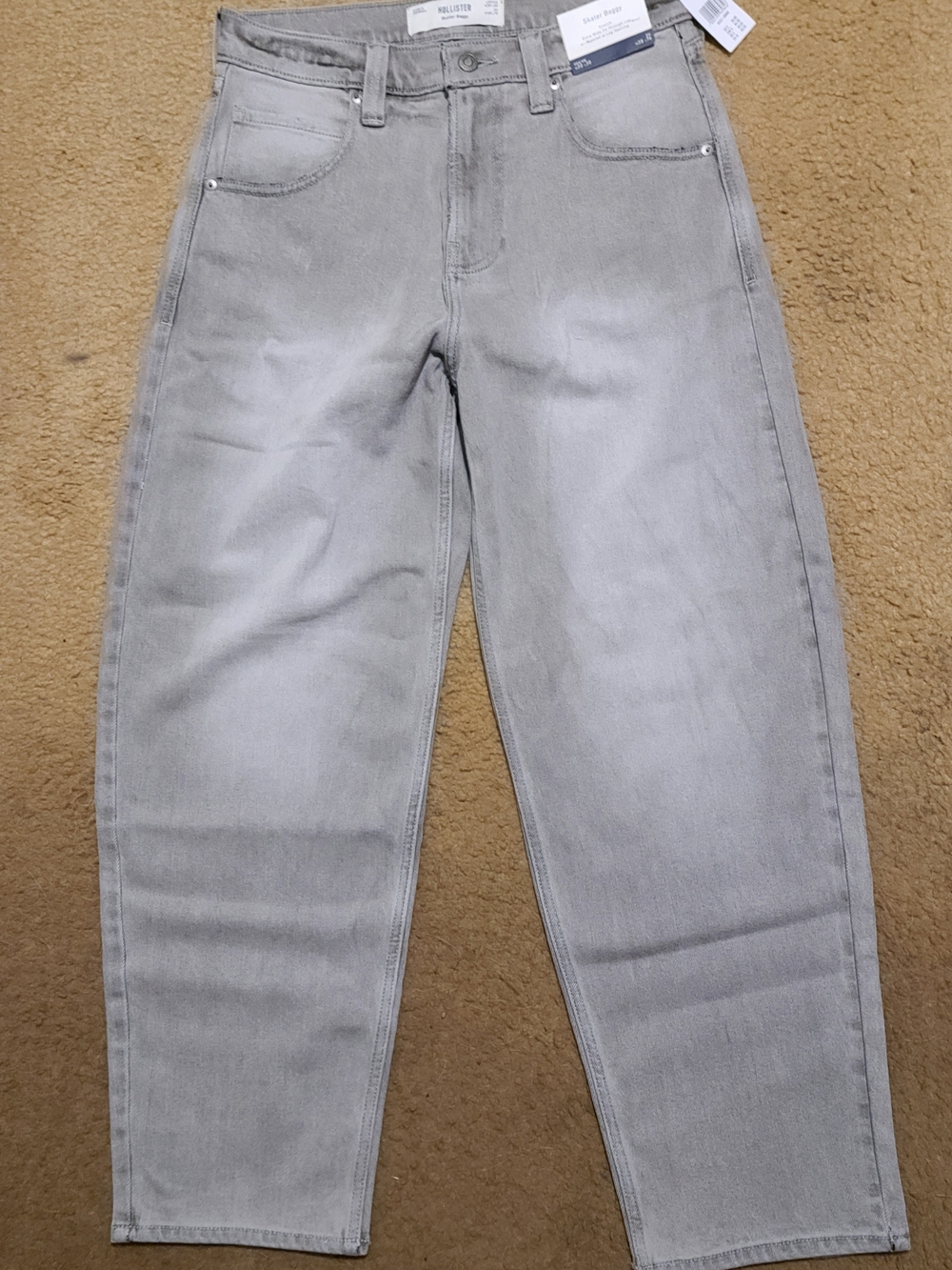 Hollister Men's Light Gray Skater Jeans